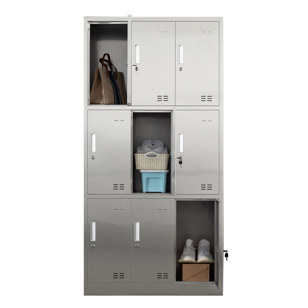 Stainless Steel Cleaning Cabinet Sanitary Ware Lockers Mop Broom Cleaning Tool Storage Cabinet