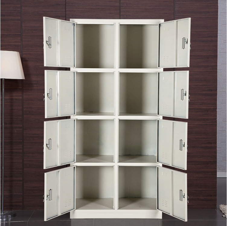 Cheap changing room 8 door stainless steel storage lockers / luggage parcel metal locker