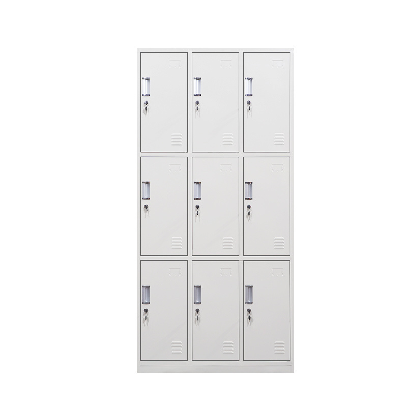 Customized Metallic Storage Locker 9 Door Steel Personal Locker