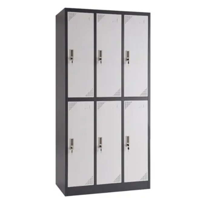 Gym iron locker cabinet steel staff metal work lockers school storage metal locker steel metal loker 6 pintu roperos armario