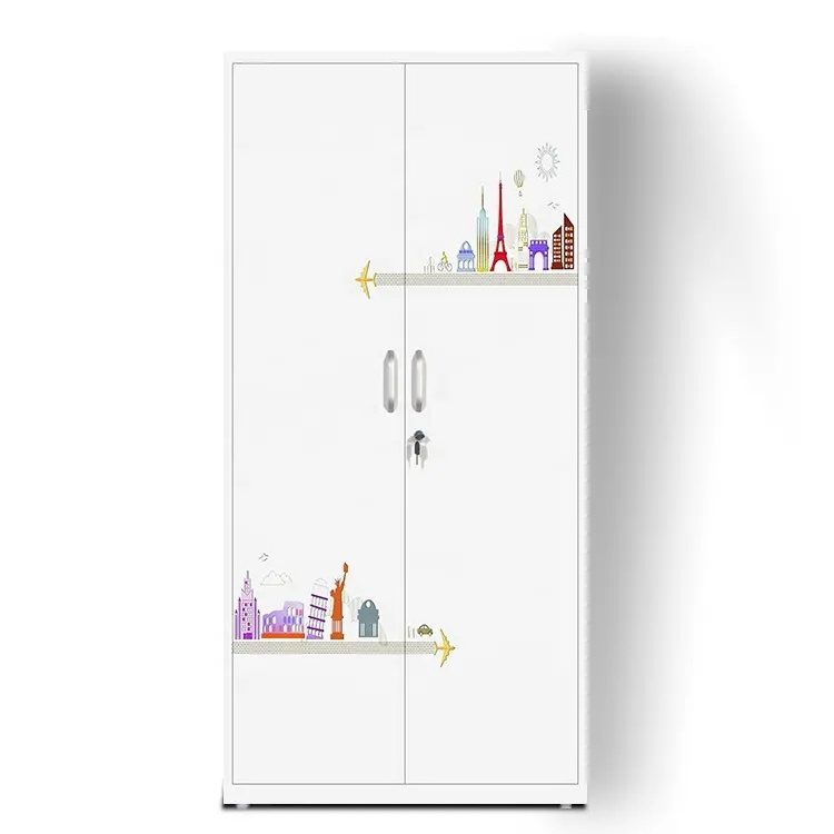 KD Flat Packing 2 Door india Steel Furniture metal bedroom Wardrobe