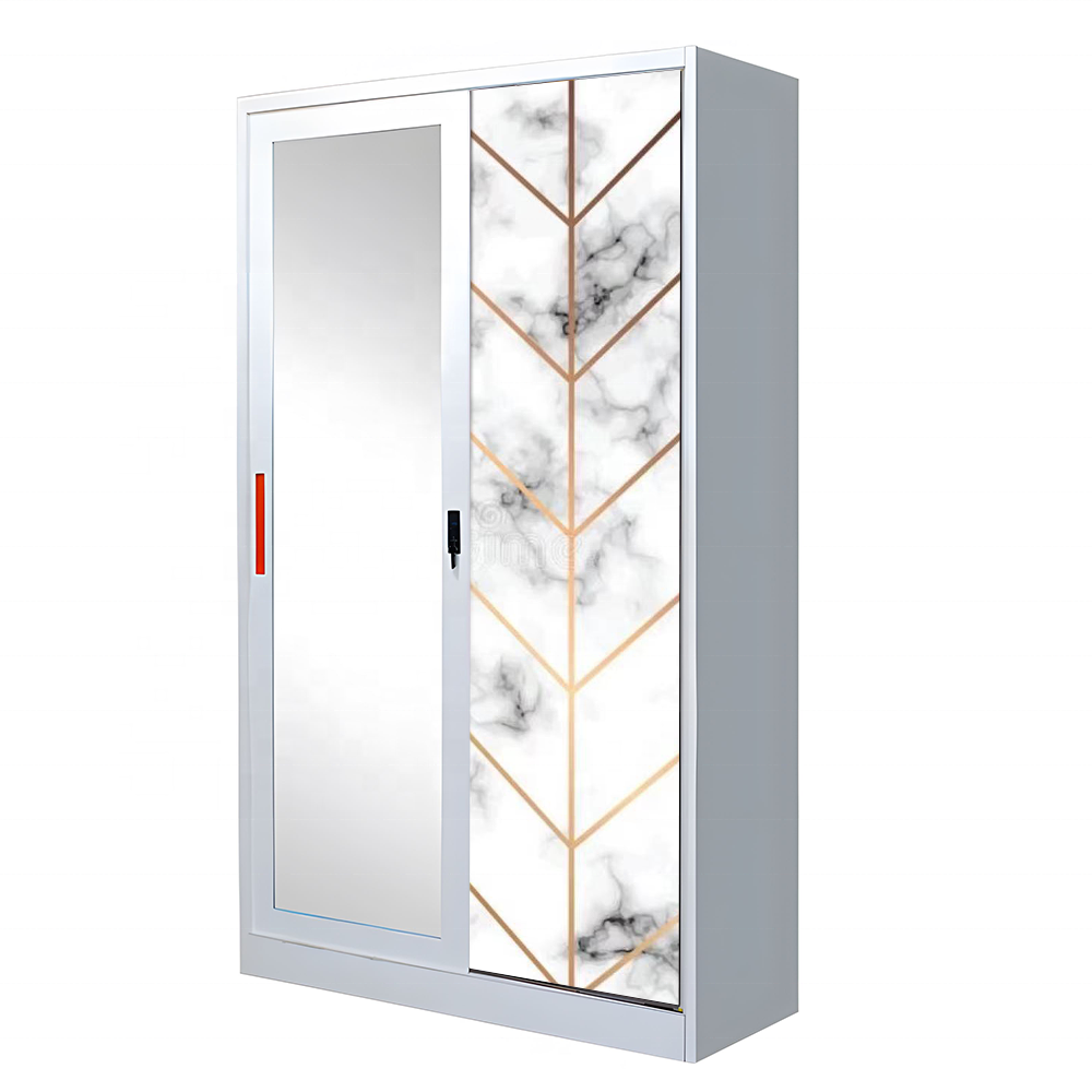 Metal Large Capacity Storage  Steel Almirah Cabinet Closet Alacena Sliding Door Dressing Room Locker