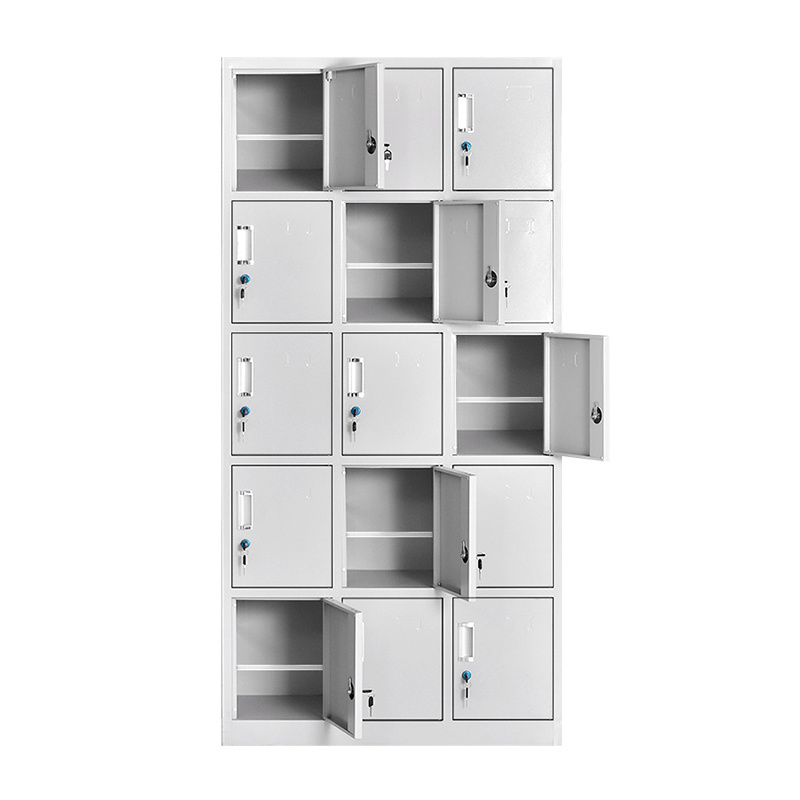 changing room station school gym customize high quality employee storage cell phone 15 door steel lockers