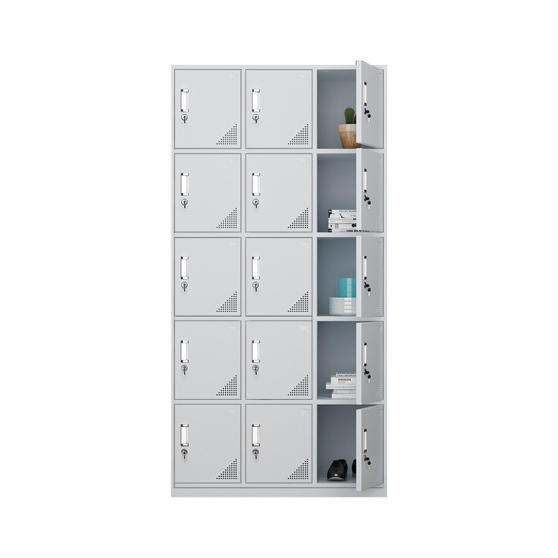 changing room station school gym customize high quality employee storage cell phone 15 door steel lockers