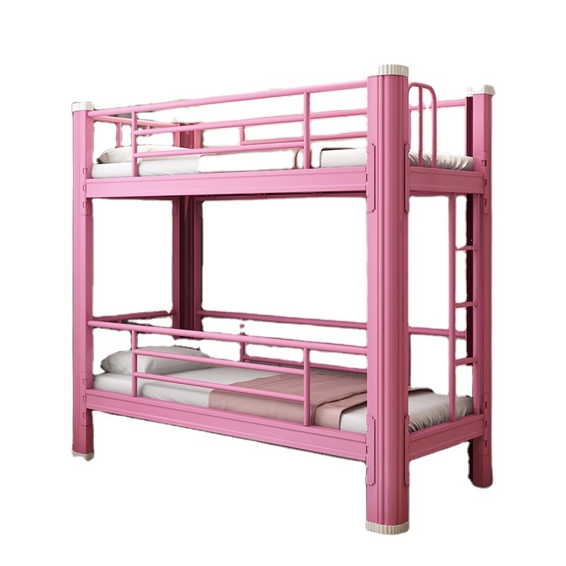 Wholesale top seller double bunker bed for adults worker Double Deck Steel Metal Frame Stainless Bunk Bed