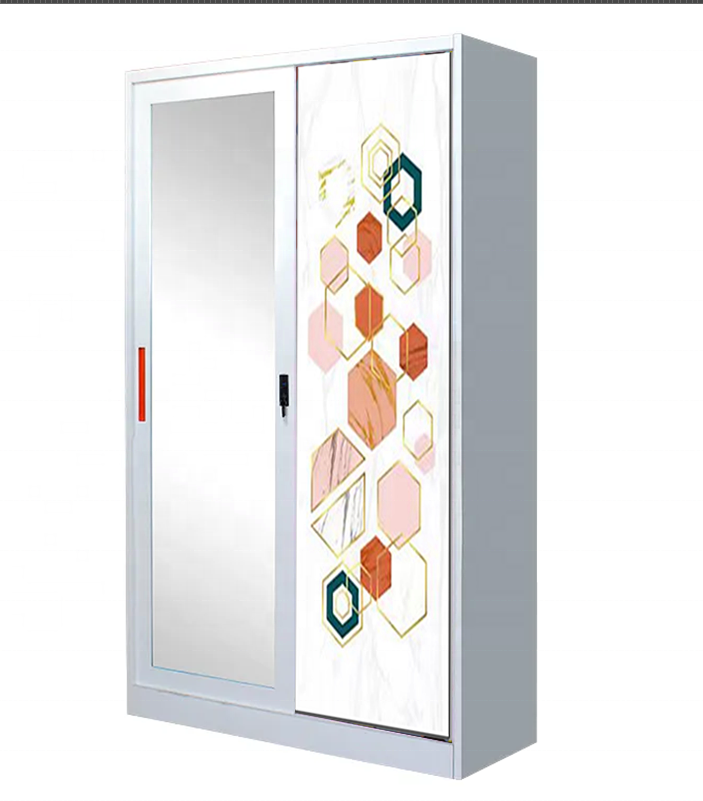 Metal Large Capacity Storage  Steel Almirah Cabinet Closet Alacena Sliding Door Dressing Room Locker