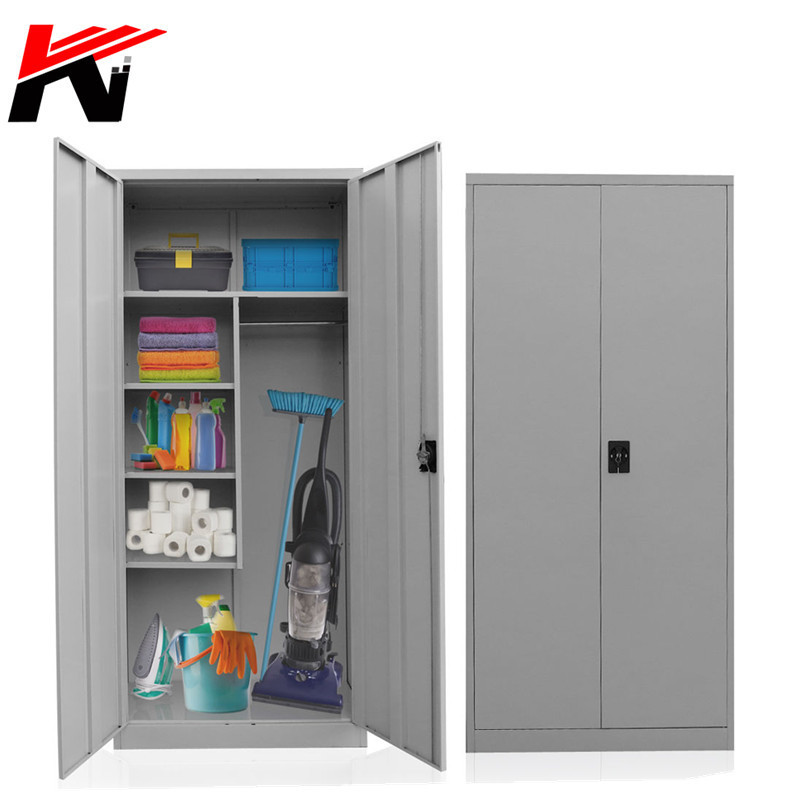 Outdoor Lockable Broom Storage Cabinet Garden Tool Patio Cupboard 2 Doors 4 Shelves Modern Outdoor Furniture Garden Set 2 Years