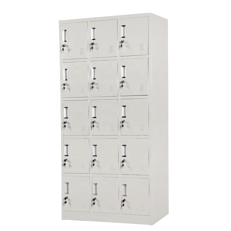 metal small cube 18 doors clothes storage wardrobe locker steel 6 tiers iron shoe locker for office workers