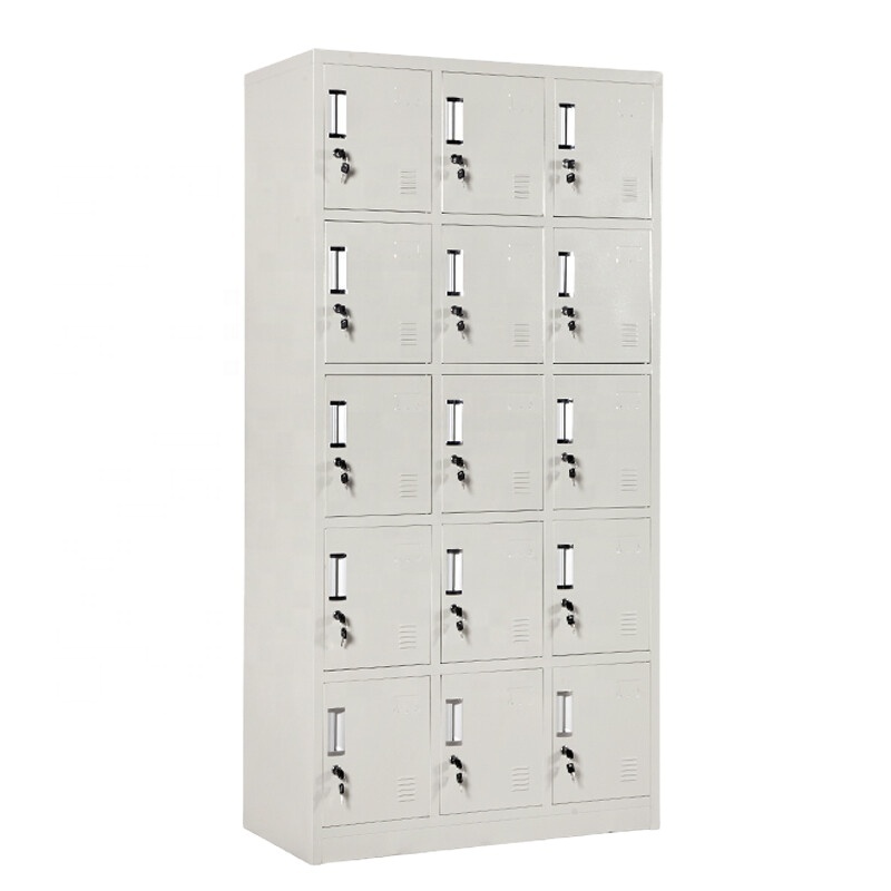 metal small cube 18 doors clothes storage wardrobe locker steel 6 tiers iron shoe locker for office workers