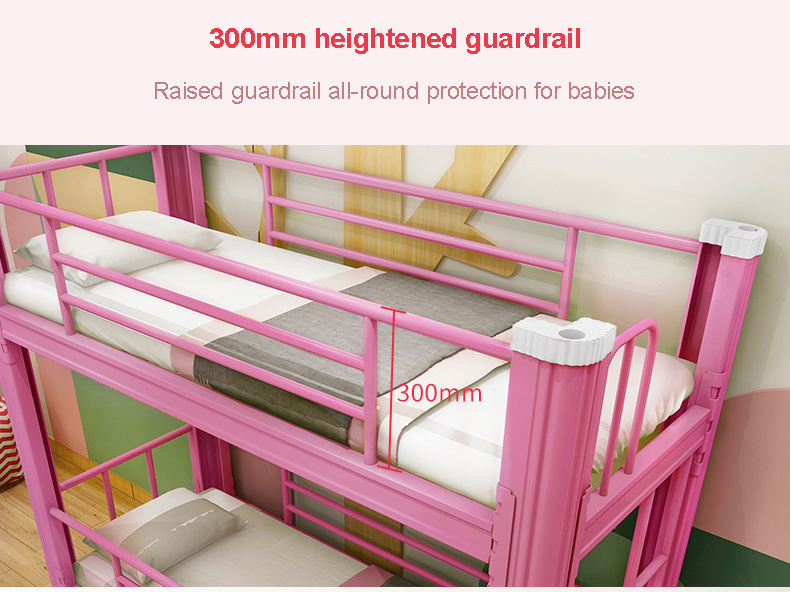 Wholesale top seller double bunker bed for adults worker Double Deck Steel Metal Frame Stainless Bunk Bed