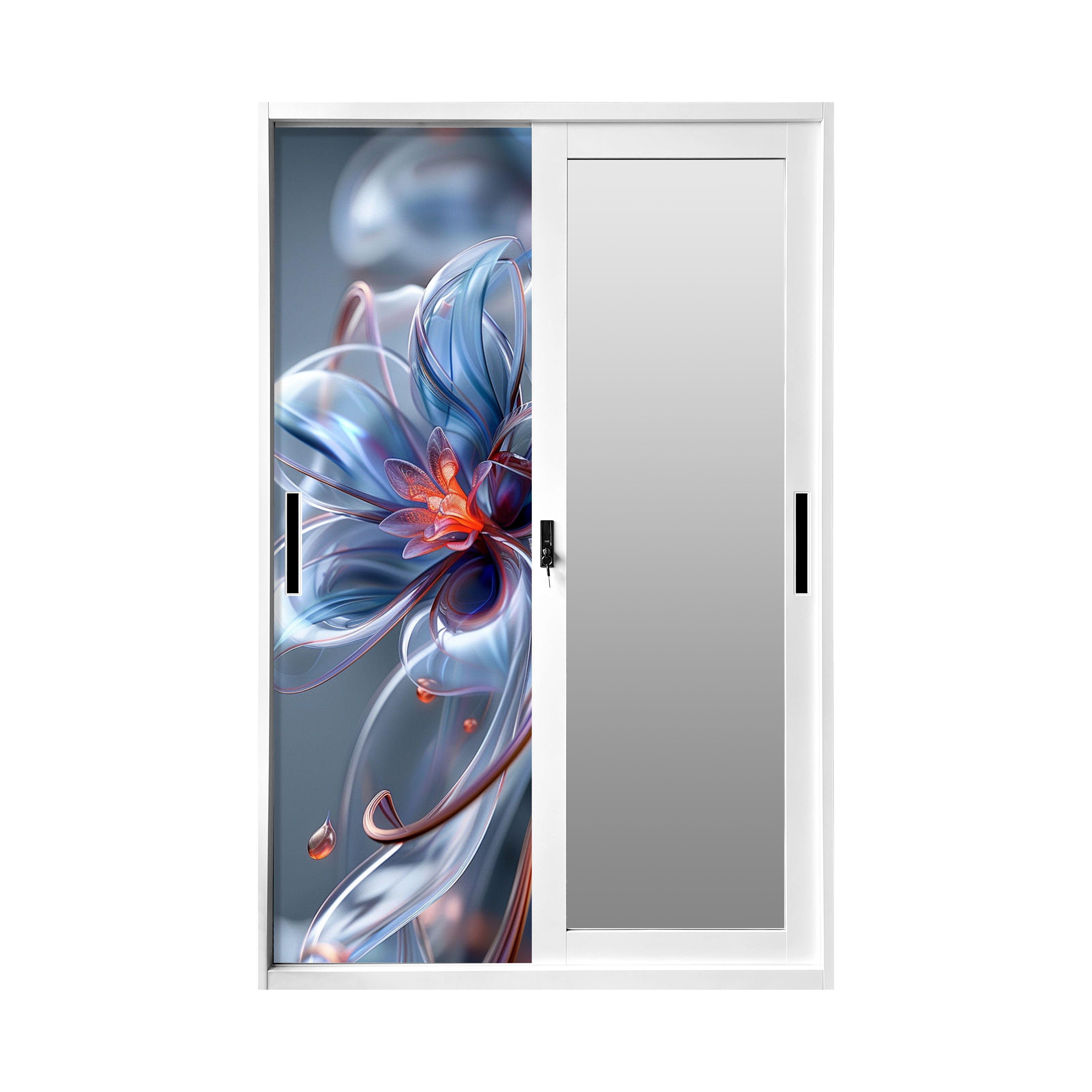 2 Doors Steel Almirah Locker With Safe Box Lock Metal Almirah With Locker And Mirror