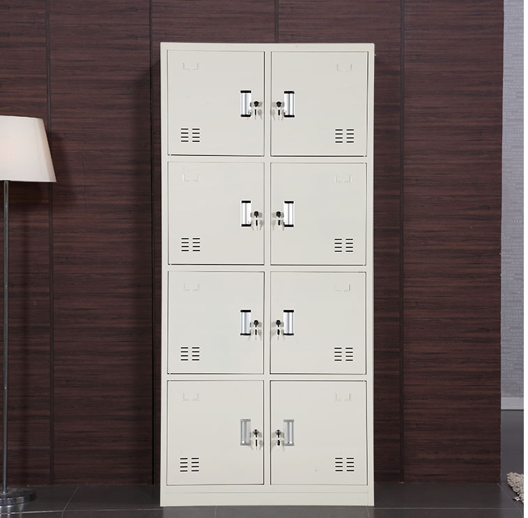 Cheap changing room 8 door stainless steel storage lockers / luggage parcel metal locker