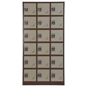 Stainless Steel 18 Door Lockers Almirah Cabinet Metal Storage Gym Locker Dormitory Closet Wardrobe