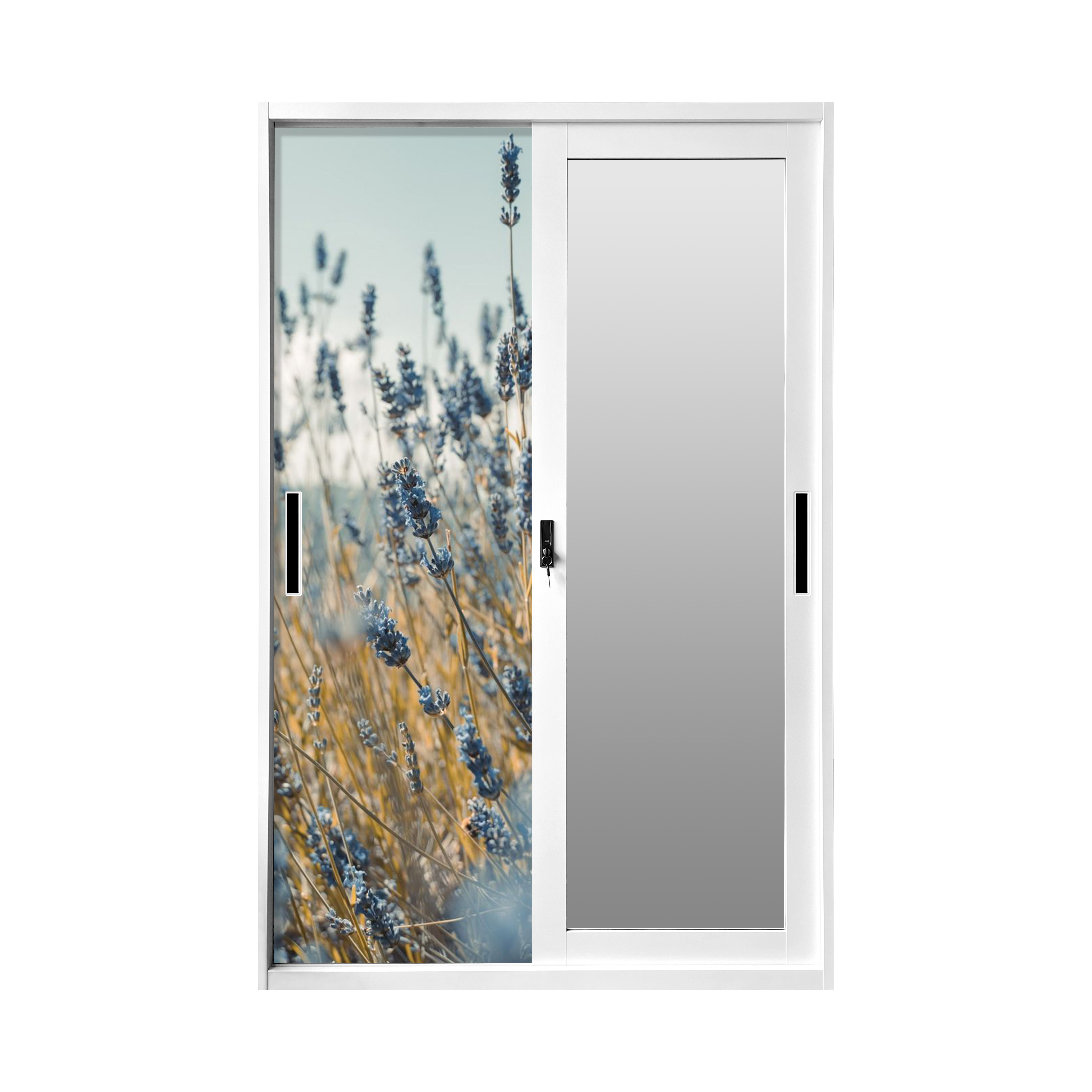 2 Doors Steel Almirah Locker With Safe Box Lock Metal Almirah With Locker And Mirror