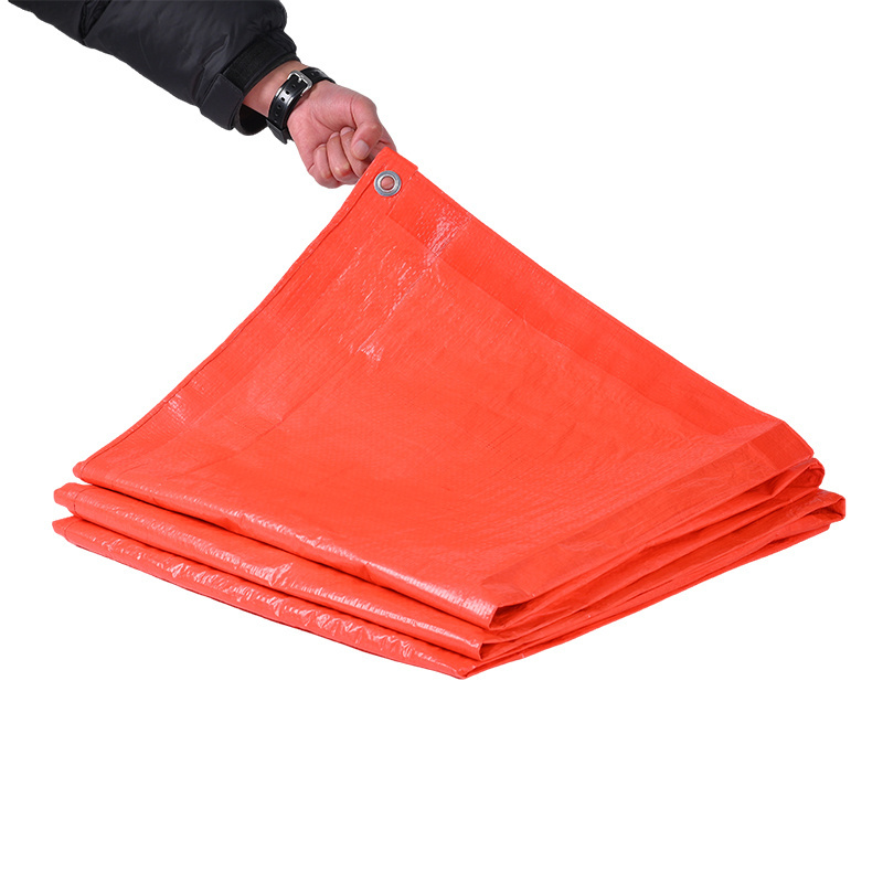 China manufacture camping tent waterproof cover sheet coated plastic roll orange pe tarpaulin