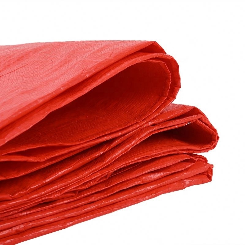 Red PE Tarpaulin Cover Concrete Curing Blanket Road Use Insulated Tarps For Sale