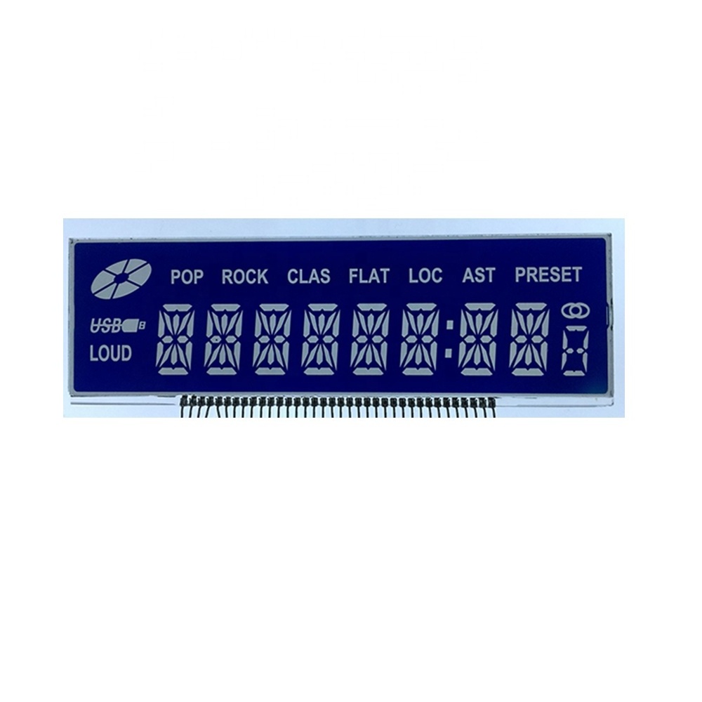 8 digit 7 segment lcd display china glass display meter monochrome LCD display  panel