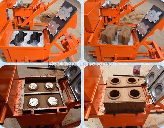 QMR2-40 mud clay block/brick making machine, hot sale manual interlocking brick machine kenya