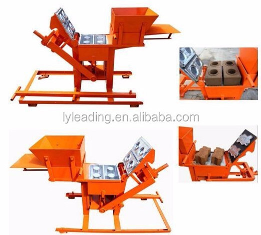 QMR2-40 mud clay block/brick making machine, hot sale manual interlocking brick machine kenya