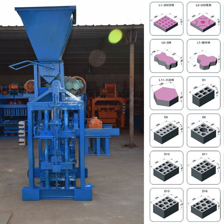 Semi-Automatic Concrete Coal Gangue Vibrated Block Brick Making Machine UK