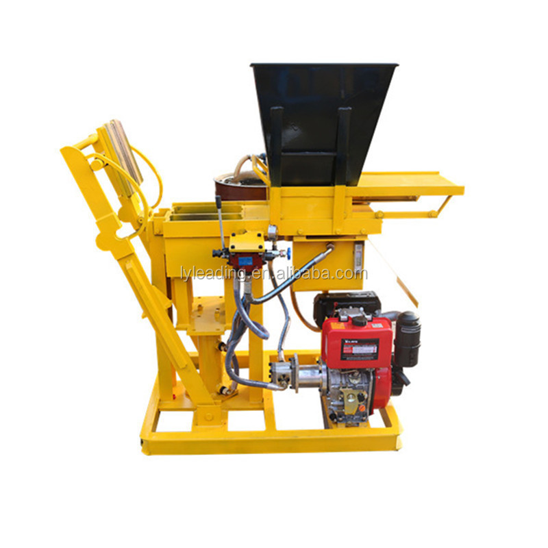 Manual Compressed Earth Block Machine HBY2-15 Cement Interlock Brick Machine/ Manual Fly Ash Brick Making Machine