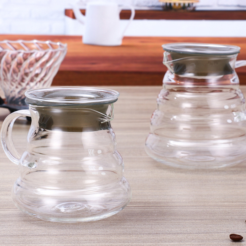 High Borosilicate Glass Pour Over Coffee Pot Coffee Server