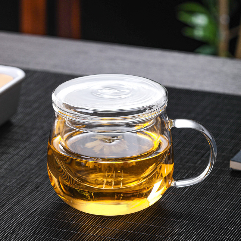 Glass Infuser Mug Teacup with Strainer Loose Tea Fruit Flower Brewer