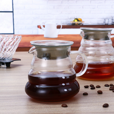 High Borosilicate Glass Pour Over Coffee Pot Coffee Server