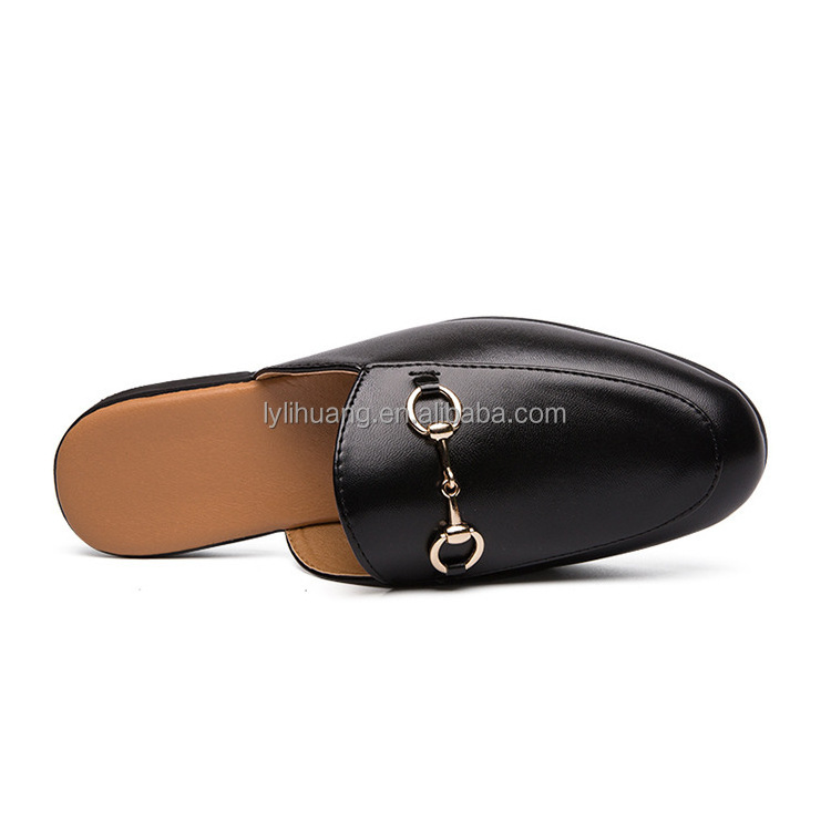 High quality Spring Men's Half Slippers Hot Sale Men's Fashionable Outdoor Leather Shoes