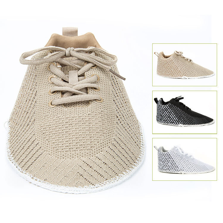 Customized knitted shoe uppers PVC PU injection shoes cloak fitness walking shoe capelladas