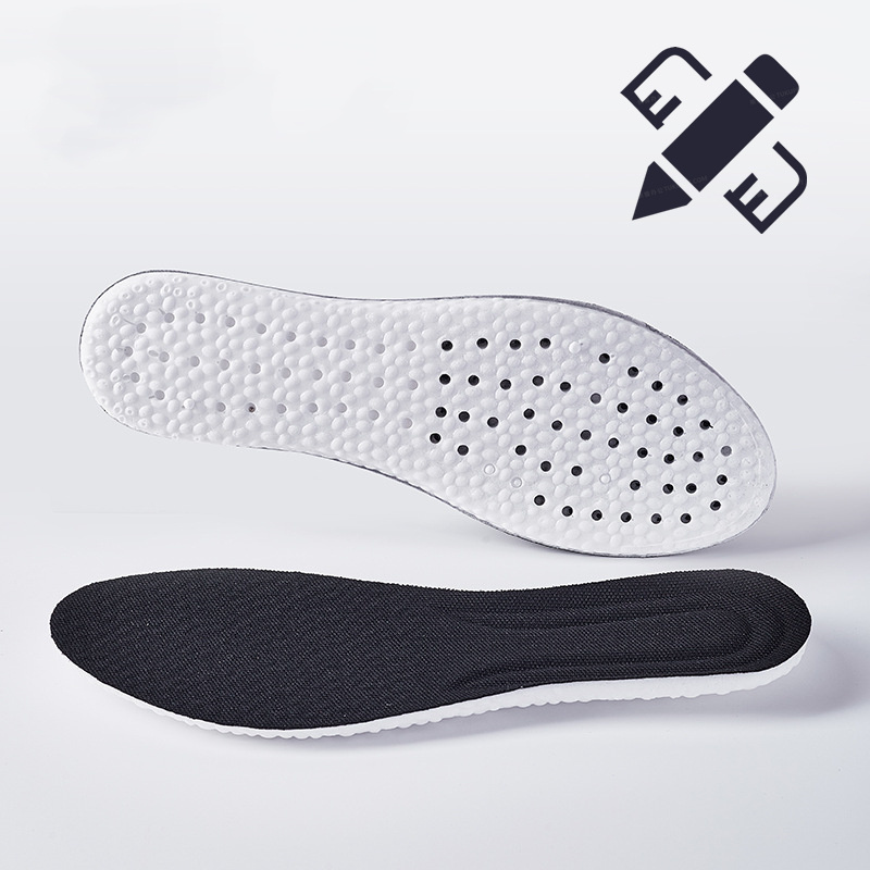 Super soft sports insoles for men and women lightweight porous breathable full cushioned high elastic shock absorbing insoles