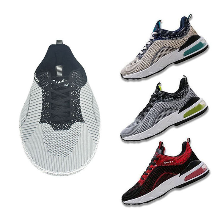 Customized knitted shoe uppers PVC PU injection shoes cloak fitness walking shoe capelladas