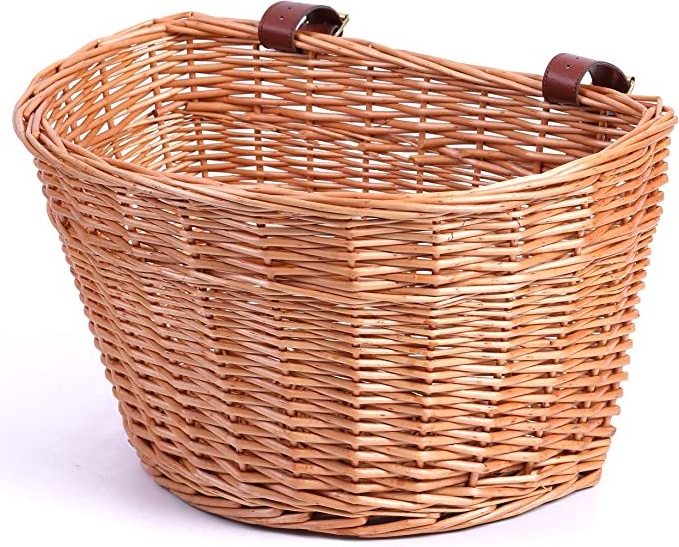 Cheap wicker bike front baskets dog carrying willow bicycle baskets bike baskets