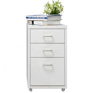 Home office furniture metal multi-drawers file cabinet with wheels mobile drawer cabinet