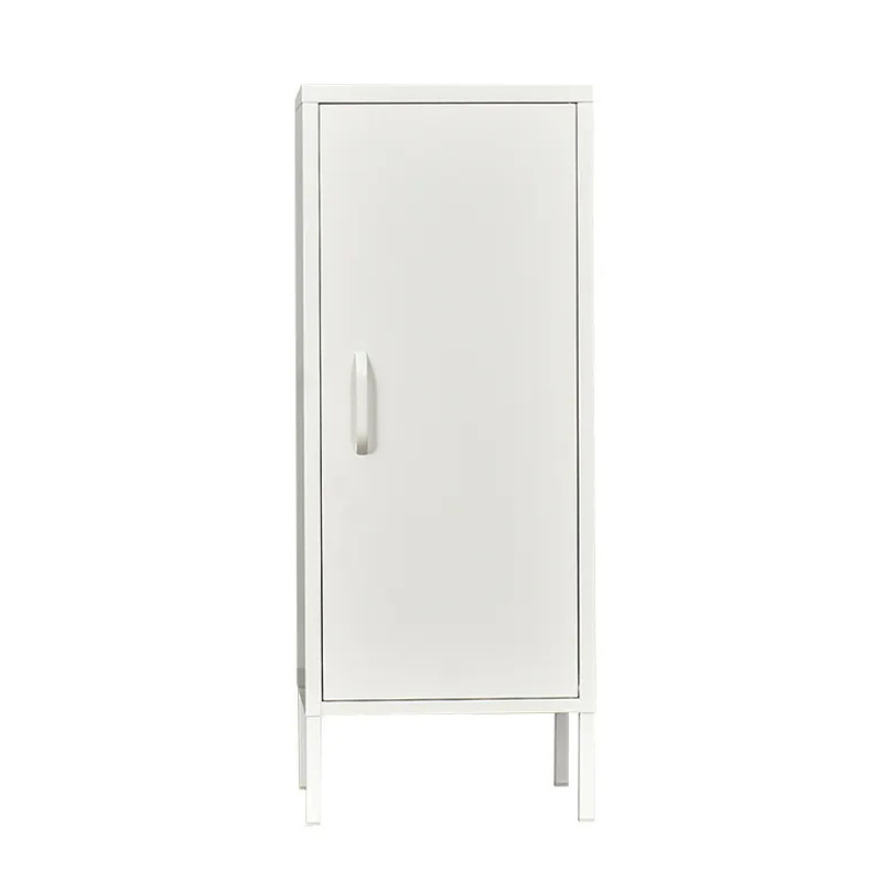 Popular 1 door Mini Metal Closet Small Bedroom Kids White Steel Locker with Leg