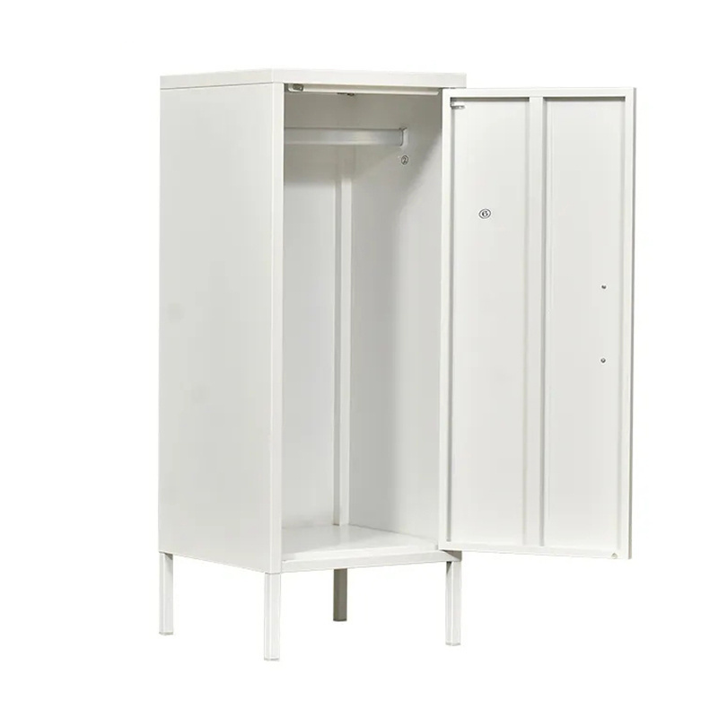 Popular 1 door Mini Metal Closet Small Bedroom Kids White Steel Locker with Leg