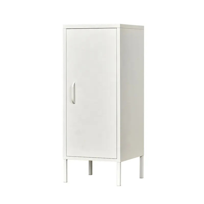 Popular 1 door Mini Metal Closet Small Bedroom Kids White Steel Locker with Leg