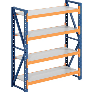 Heavy duty 4 tier boltless rivet shelving metal garage tool storage shelves steel goods rack for warehouse