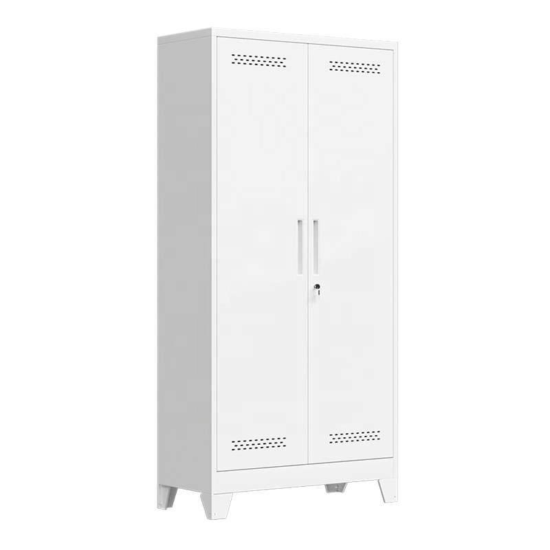 Multipurpose sanitary ware mop broom cleaning tool storage cabinet garage office metal cupboard with feet