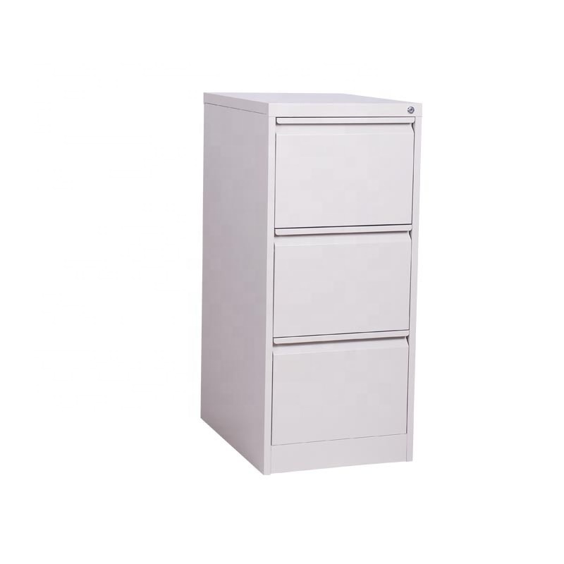 Lockable vertical storage cabinet 3 drawer steel filing cabinet with hanging A4 folder bar