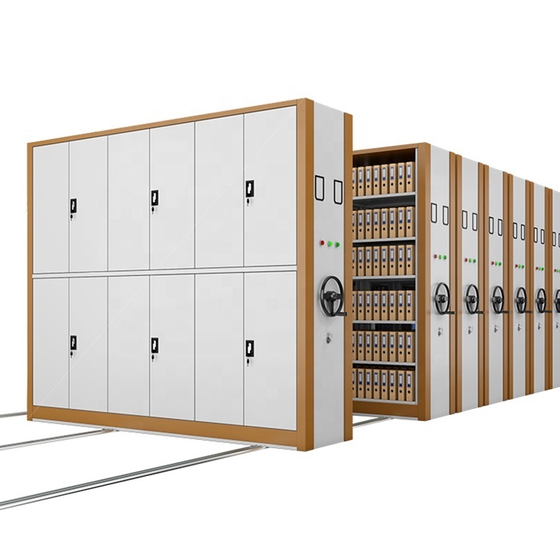 Factory Supply Steel Mobile Compactor Filing Cabinets Movable Archive Shelving System