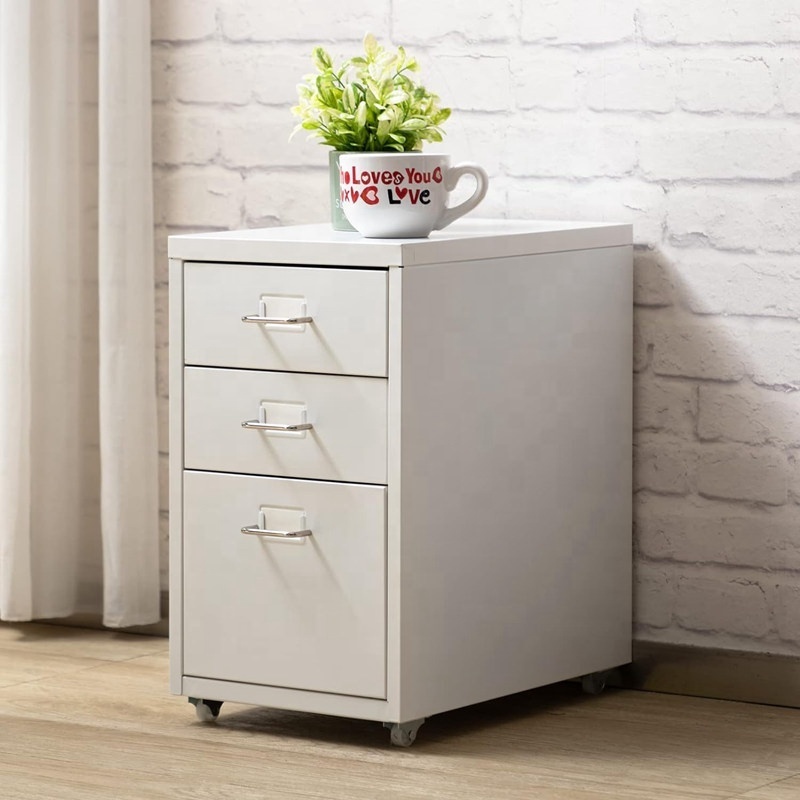 Home office furniture metal multi-drawers file cabinet with wheels mobile drawer cabinet