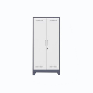 Garage Cleaning Room Metal Tool Storage Cupboard Steel 2 Doors Filing Cabinet with Shelf