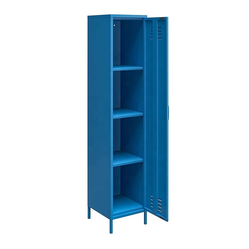 High quality employee iron storage cabinet home school single door steel metal locker