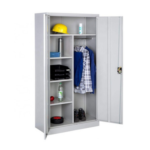 2 Door Metal Storage Cabinet Iron Almirah Manufactures Steel Closet Wardrobe Cupboard with Key