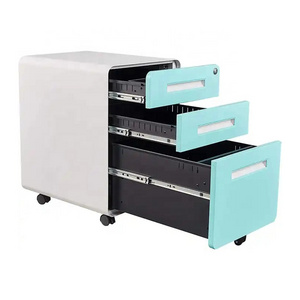 High quality office furniture standard size 3 drawers metal mobile pedestal in discount