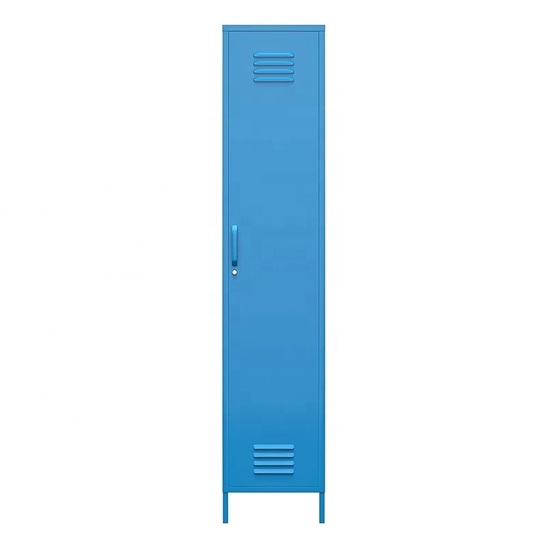 High quality employee iron storage cabinet home school single door steel metal locker