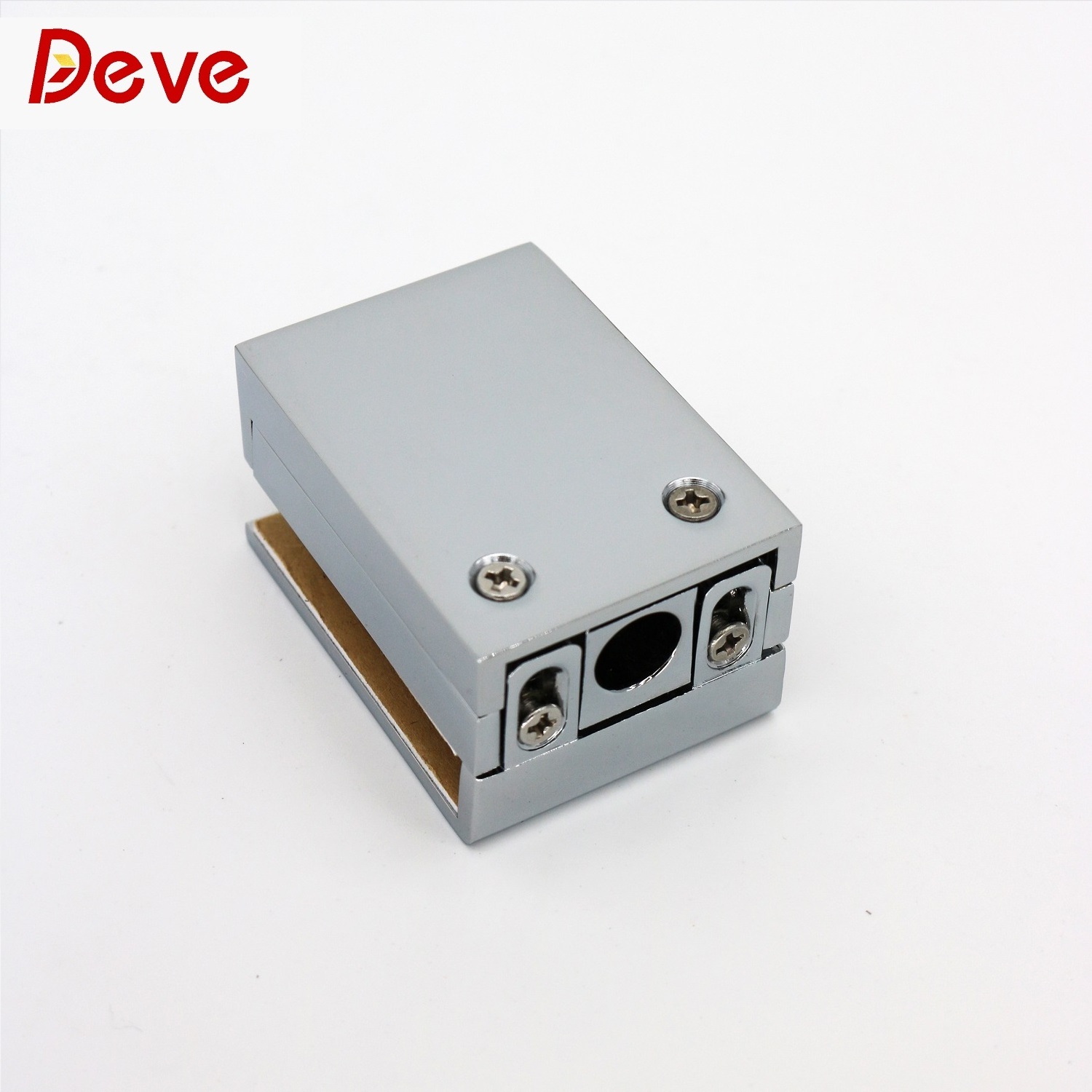 Excellent European Quality Zinc Alloy Square Insertion Glass Door Lock without Key for bathroom