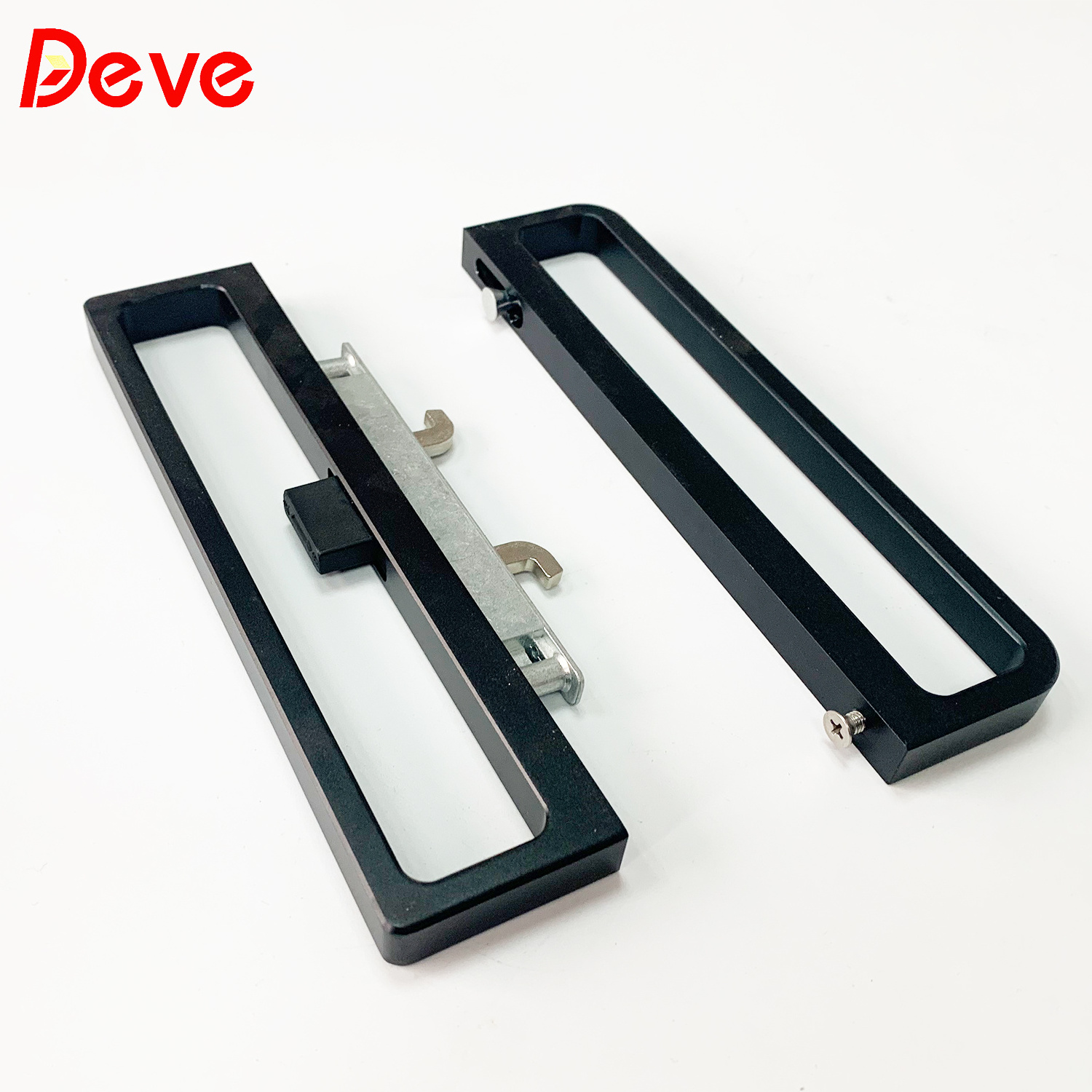 16MM black aluminum profile narrow side door lock lever handle lock