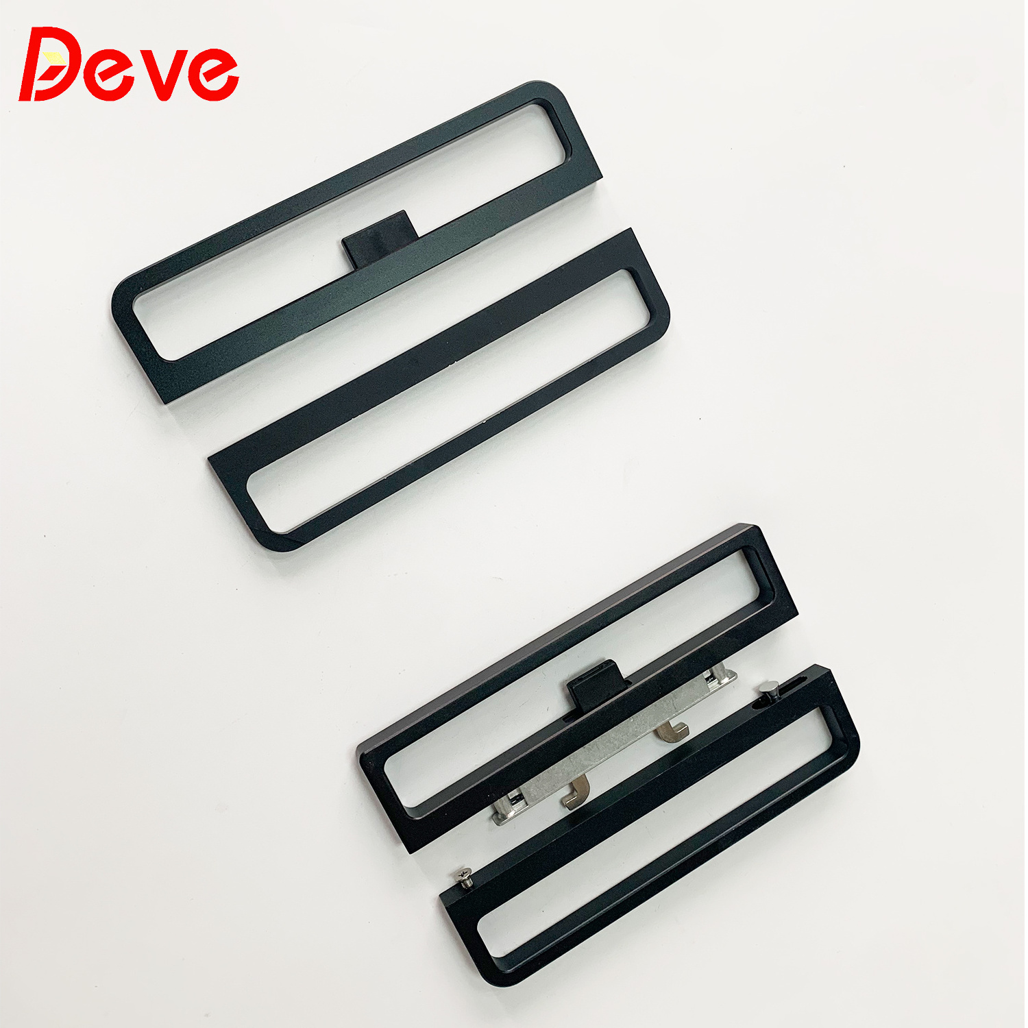 16MM black aluminum profile narrow side door lock lever handle lock